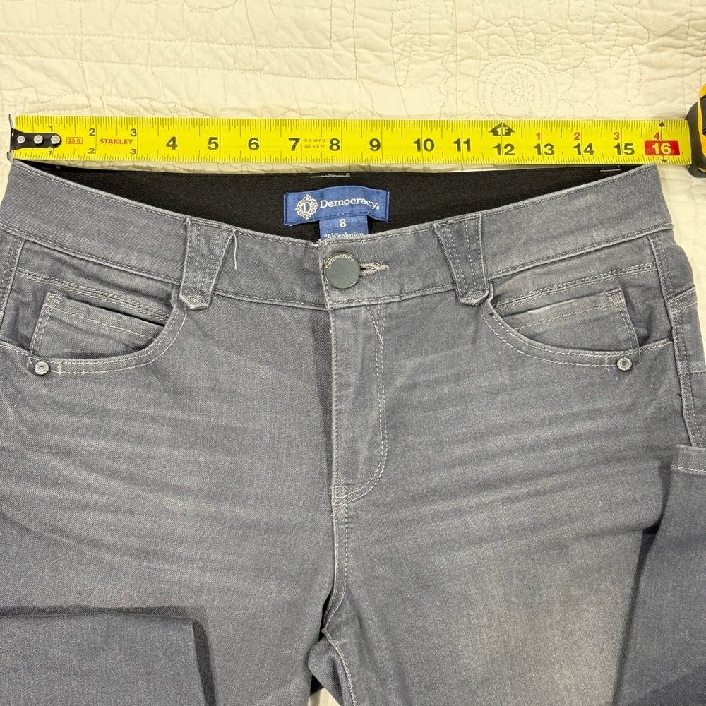 Democracy Womens Gray Stretch Skinny Jeans Size 8 - Picture 3 of 9